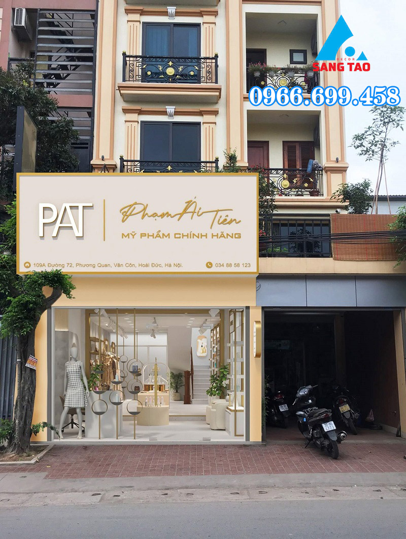 kinh nghiệm chọn vật liệu showroom mỹ phẩm