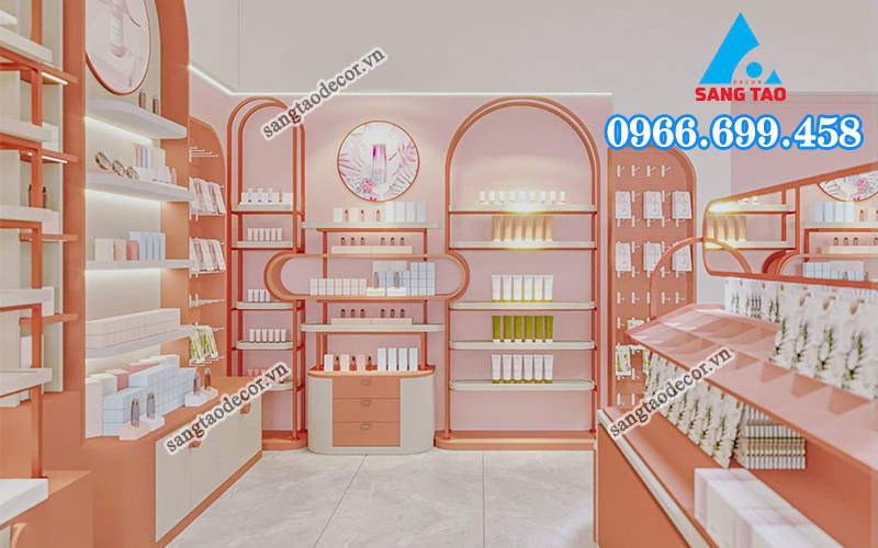 kinh nghiệm chọn vật liệu showroom mỹ phẩm